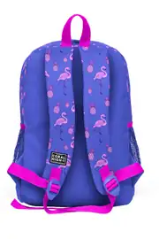 کوله پشتی یایگان Coral High کد 23112 طرح فلامینگو | کیف مدرسه چهاربخشی دخترانه
